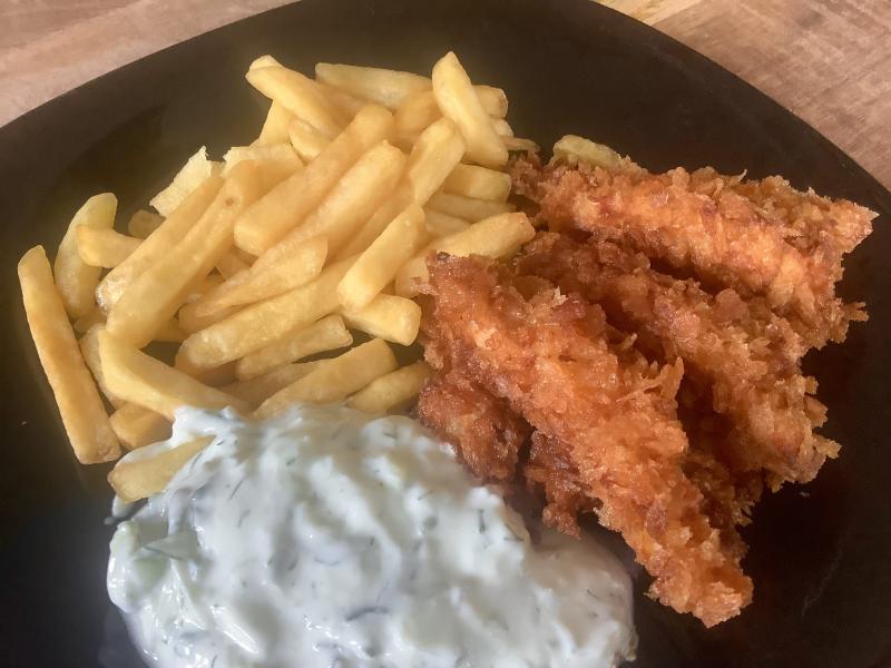 Bundás csirkemell csíkok